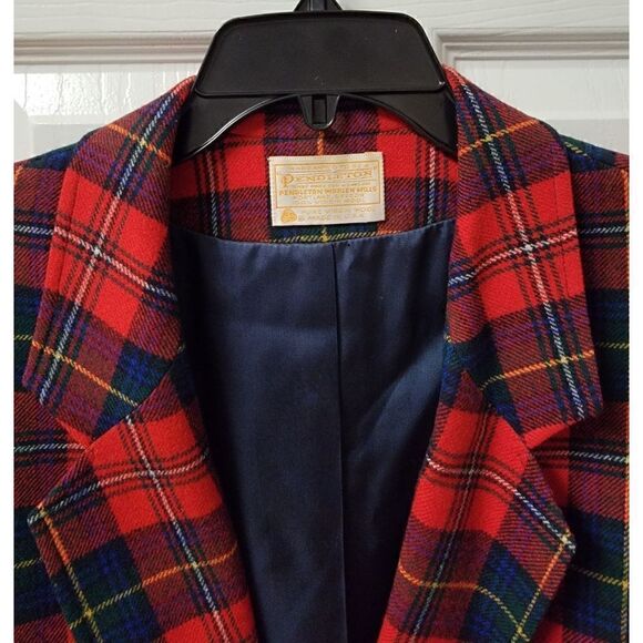 Vintage Pendleton Plaid Blazer 14 - Picture 6 of 9